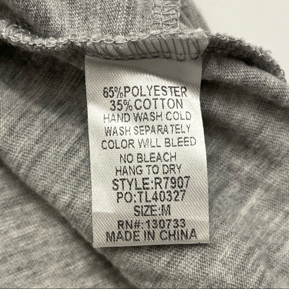 Umgee Womens Gray Long Sleeve Ruffle Slub Cotton Blend Tunic Short Dress Size M - Picture 5 of 12